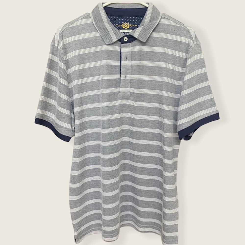 Club Room Men's Slim-Fit Stellar Polo Shirt Large